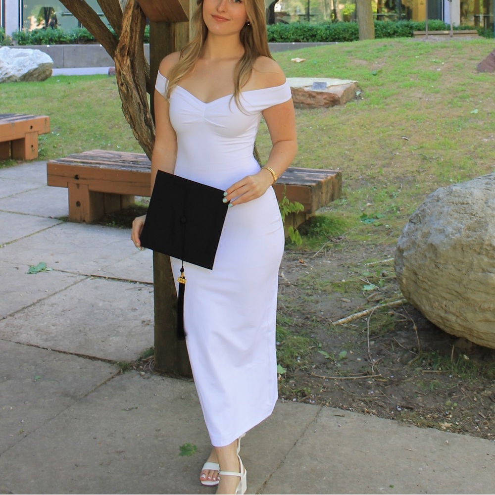 Aritzia Strapless White Dress